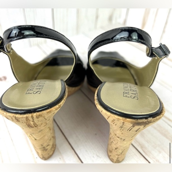 Franco Sarto patent leather wedge heel sandals - size 8.5 - Picture 8 of 16